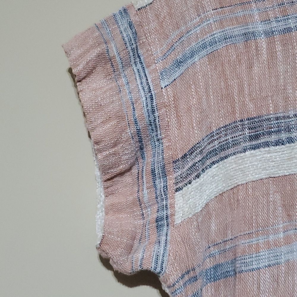 FATE Striped Raw Hem Top - Size Small - Picture 4 of 8